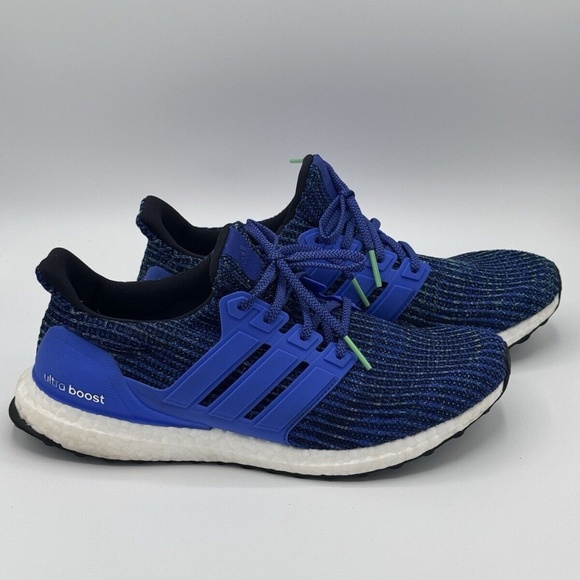 Size 10.5 - Adidas UltraBoost 4.0 Hi Res Blue CM8112 - Gently Worn - Picture 3 of 5